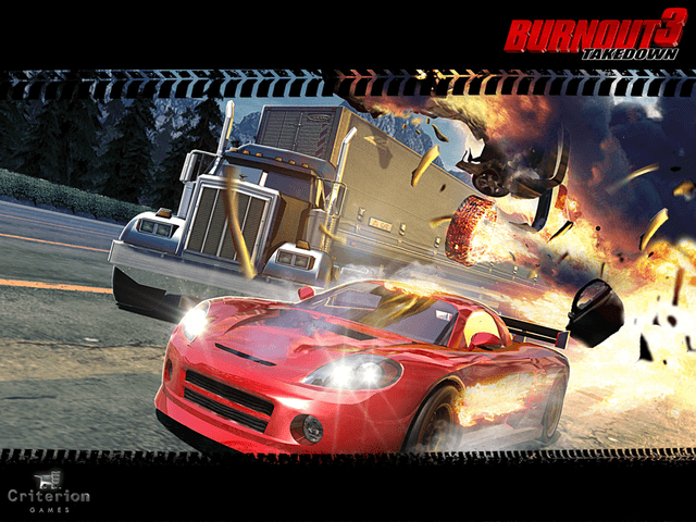 Burnout 3 Takedown title screen for Xbox